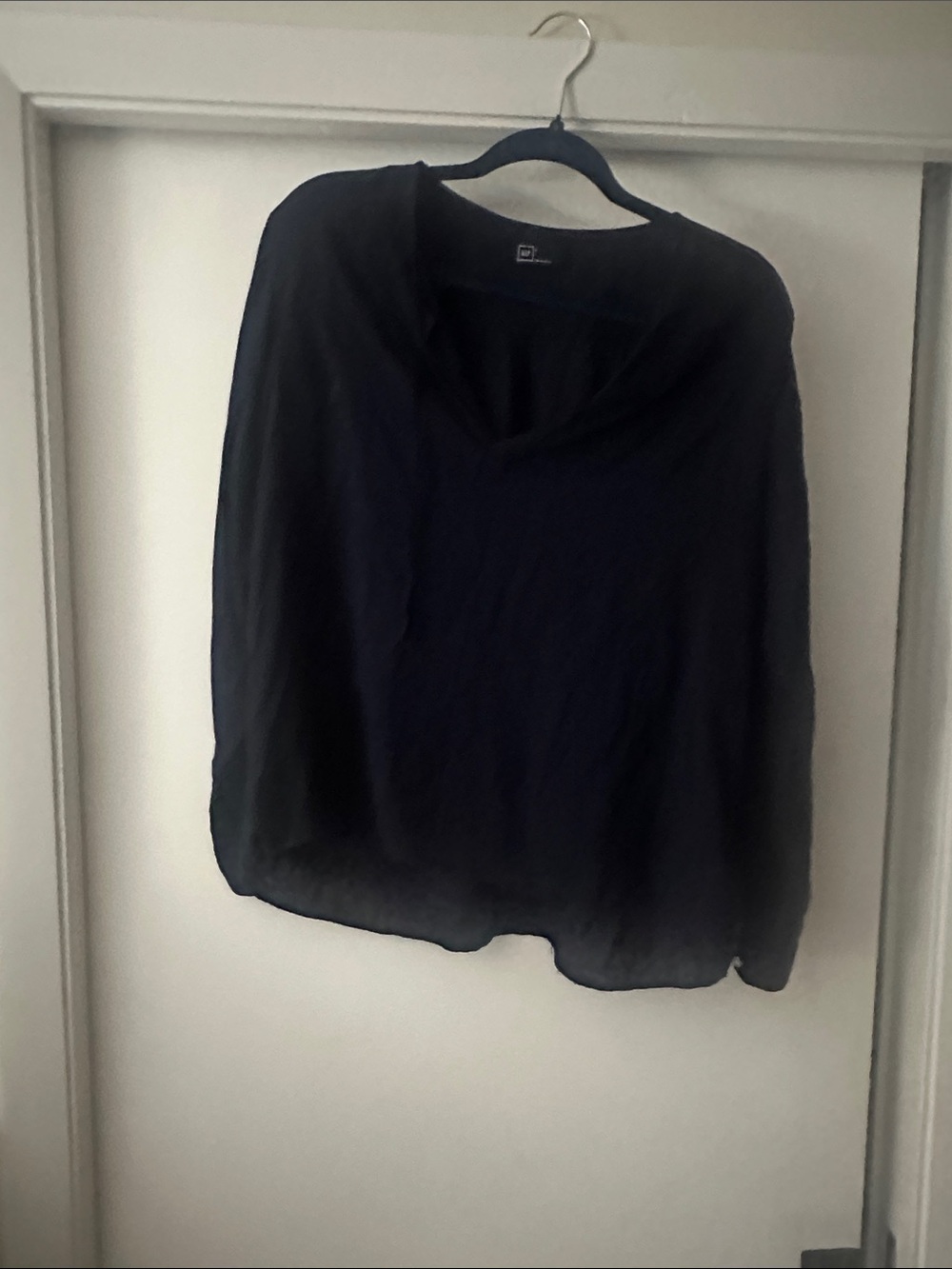 Dark Navy V-Neck Blouse